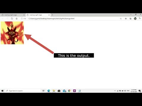How to insert gif image in HTML web page and Moving text in HTML.