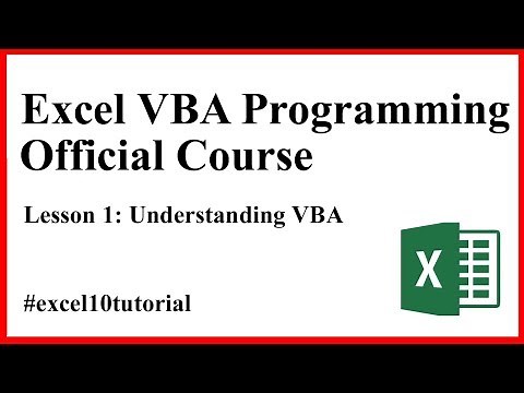 Excel VBA Programming Course: Lesson 1-Understanding Visual Basic for Application (VBA)