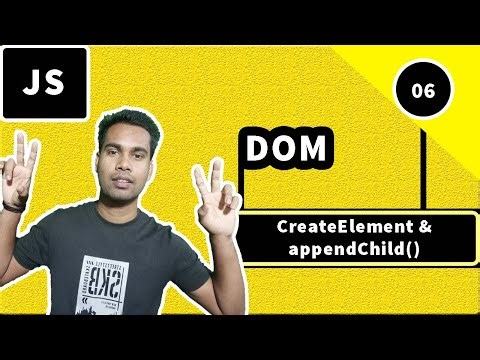 Create and append element in JavaScript | How to dynamically create html Element in javascript