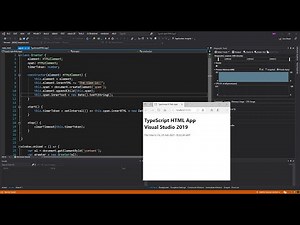 TypeScript HTML Application in Visual Studio 2019 | Getting Started