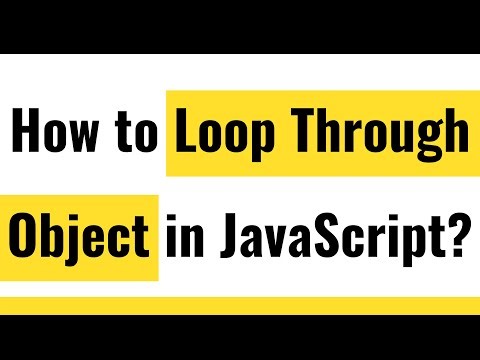 ✅ JavaScript Object | How To Loop Through JavaScript Object?
