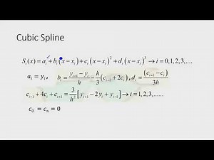 11-Interpolation Using Cubic Spline with Example (Part 1)...شرح