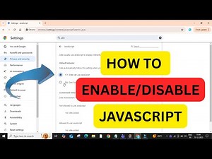 How to Manage JavaScript Settings in Chrome