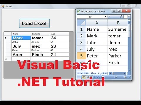 Visual Basic .NET Tutorial 53 -How to import excel file to datagridview in VB.NET
