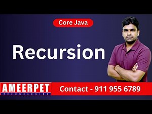 Recursion in Java | By Srinivas | Ameerpet Technologies