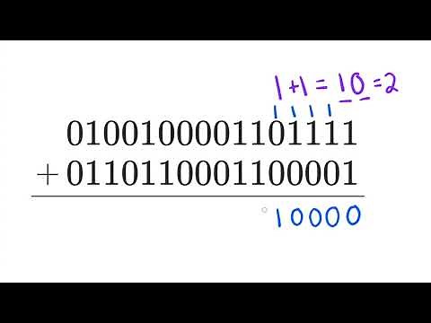 Adding two 16-bit binary numbers