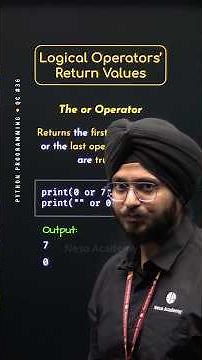 Logical Operators’ Return Values #Python #NesoAcademy #QuickConcepts