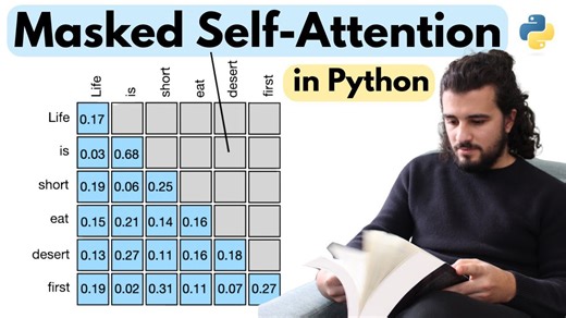 Master masked self-attention in Python – step-by-step from scratch!