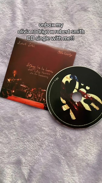 IM IN LOVEEEE with this Olivia Rodrigo x Robert Smith live from Glastonbury CD single featuring “Just like heaven” and “Friday im in love” by The Cure!!! It’s so pretty!!! You can order yours at Polydor.co.uk under “Olivia Rodrigo Glastonbury CD wallet” @Olivia Rodrigo @livies hq ❤️ @Glastonbury Festival @Polydor Records @The Cure #oliviarodrigo #thecure #glastonbury #fyp #viral