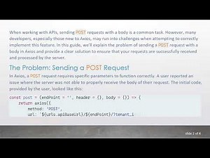 How to Properly Send a POST Request with a Body in Axios