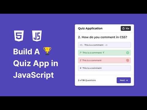 Build a Quiz App with HTML, CSS & JavaScript #javascript #js #trending #webdesign