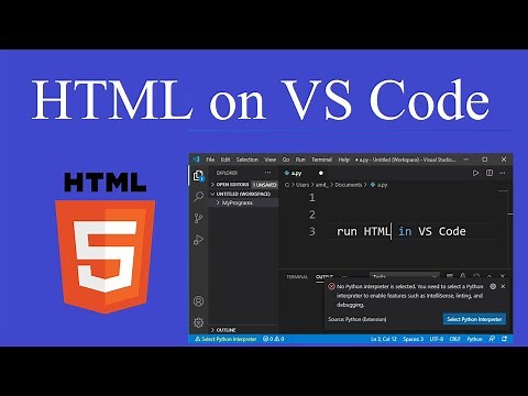 How to run HTML file on Visual Studio Code (2020)