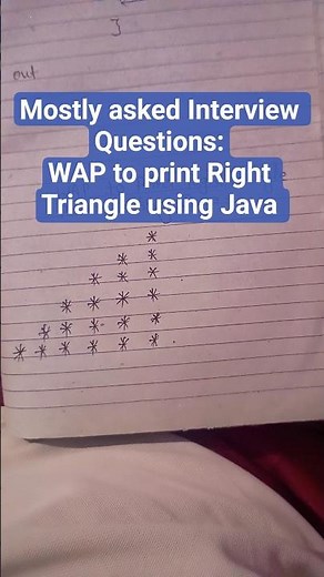 Right-Aligned Right Triangle Star Pattern in Java | Java Star Pyramid Tutorial