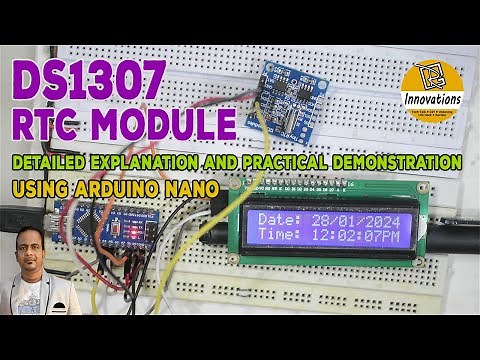 DS1307 Real Time Clock (RTC) Module - Detailed Explanation and Interfacing with Arduino & I2C LCD