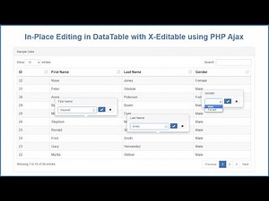 In-Place Editing in DataTable with X-Editable using PHP Ajax