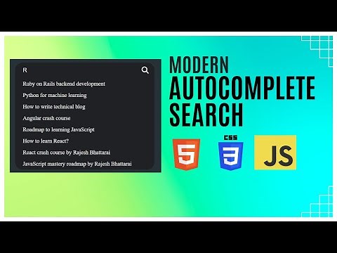 Autocomplete Search Suggestions | Auto Suggestions Search Bar | HTML CSS & JavaScript