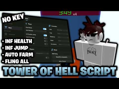 Tower Of Hell Script (NO KEY) – Auto Farm, Fling, & Give Items! (Mobile & PC)