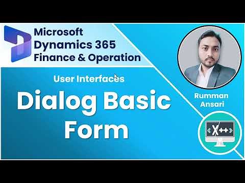 Dialog basic form pattern D365 F&O X++ Language Part 1
