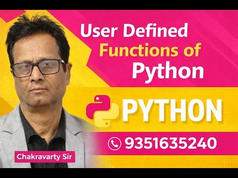 Python User Defined Functions