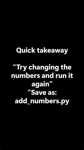 Python in 20 Seconds: Add Two Numbers!