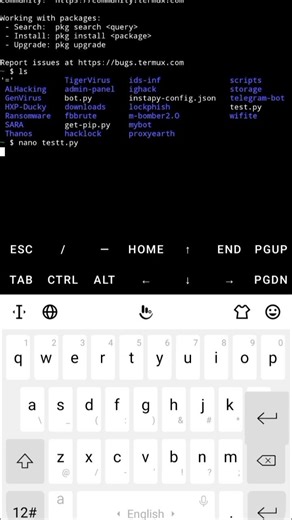 how to make python file in termux#shortclips