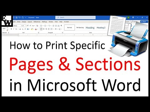 How to Print Specific Pages and Sections in Microsoft Word