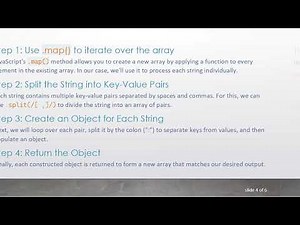 How to Convert an Array of String Key Pairs to an Object in JavaScript
