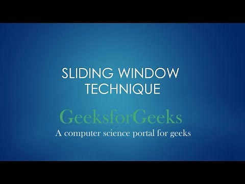 Sliding Window Technique | GeeksforGeeks