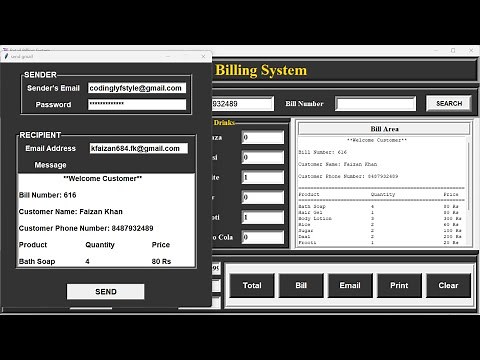 3.Build a Retail Billing System using Python Tkinter GUI [ Step By Step Tutorial ]