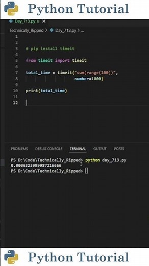 Time Python Code With This Library | Python Tutorial