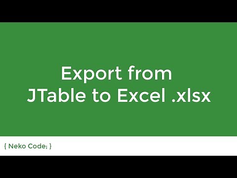 Export from JTable to Excel (.xlsx) Java