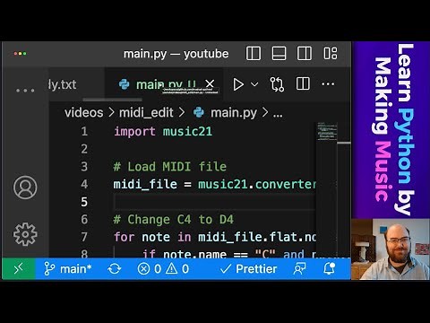 How To Edit MIDI Notes And Volumes Using Python With Music21