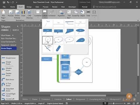 Adding a Callout in Visio 2016