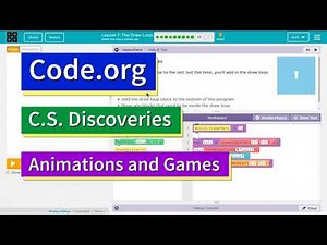 Code.org Lesson 12.7 The Draw Loop | Tutorial with Answers | C.S. Discoveries Unit 3