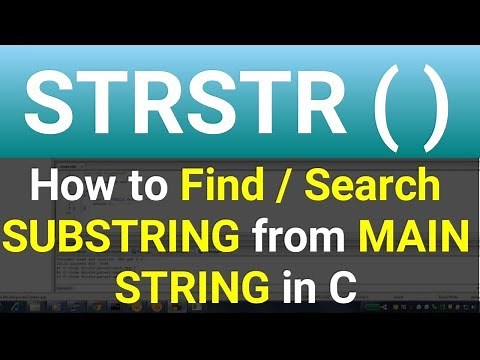 STRSTR() Function in C Programming | How to Find Substring in String - Learn Programming Yourself