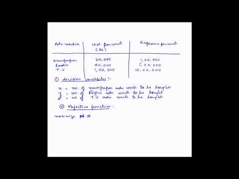 Linear Programming problem formulation - Example 2
