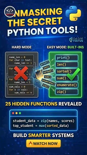 25 Hidden Python Tools Most Beginners Don’t Know #learnpython #coding
