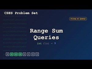 CSES Range Sum Queries I - Segment trees | Complete Solution Explained | Competitive Programming