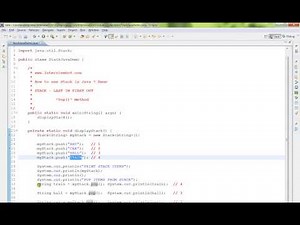 JAVA STACK POP METHOD EXAMPLE DEMO