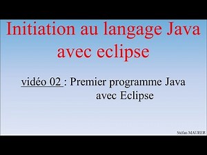 Java avec eclipse - video02 - Premier programme Java avec eclipse