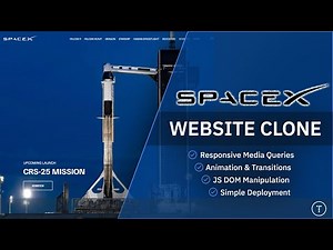 SpaceX Website Clone - HTML, CSS & JavaScript