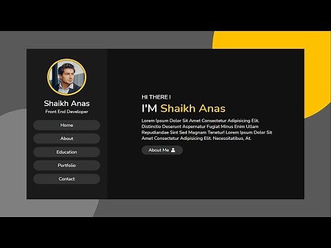 Create A Responsive Personal PORTFOLIO Website Design Using [ HTML CSS JS ] - Step By Step