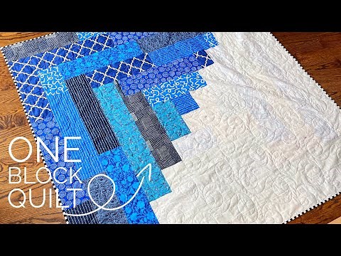 Giant Log Cabin Quilt Tutorial! Make a One Block Quilt With No Measuring!