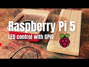 Raspberry Pi 5 LED control with GPIO and breadboard