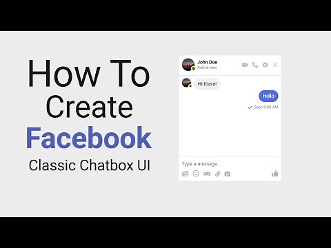 How To Create Facebook Chatbox UI using HTML, CSS and JS | Simple Web Tutorial