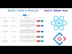 Building Table in React JS - Part 3 - Delete