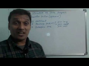 Structure of a Java Program | Basic Structure of a Java Program | Java Programming | in Telugu