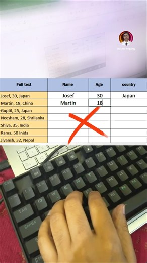 Ctrl + E in Excel | Flash Fill Magic Trick | #keyboard #windows #computer #excel #tricks