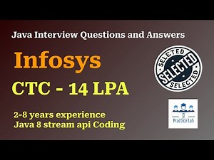 17. Infosys Java Interview | Java8, Stream APIs coding Question Answers