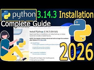 How to Install Python 3.14.3 on Windows 10/11 [ 2026 Update ] Python Demo Programs
